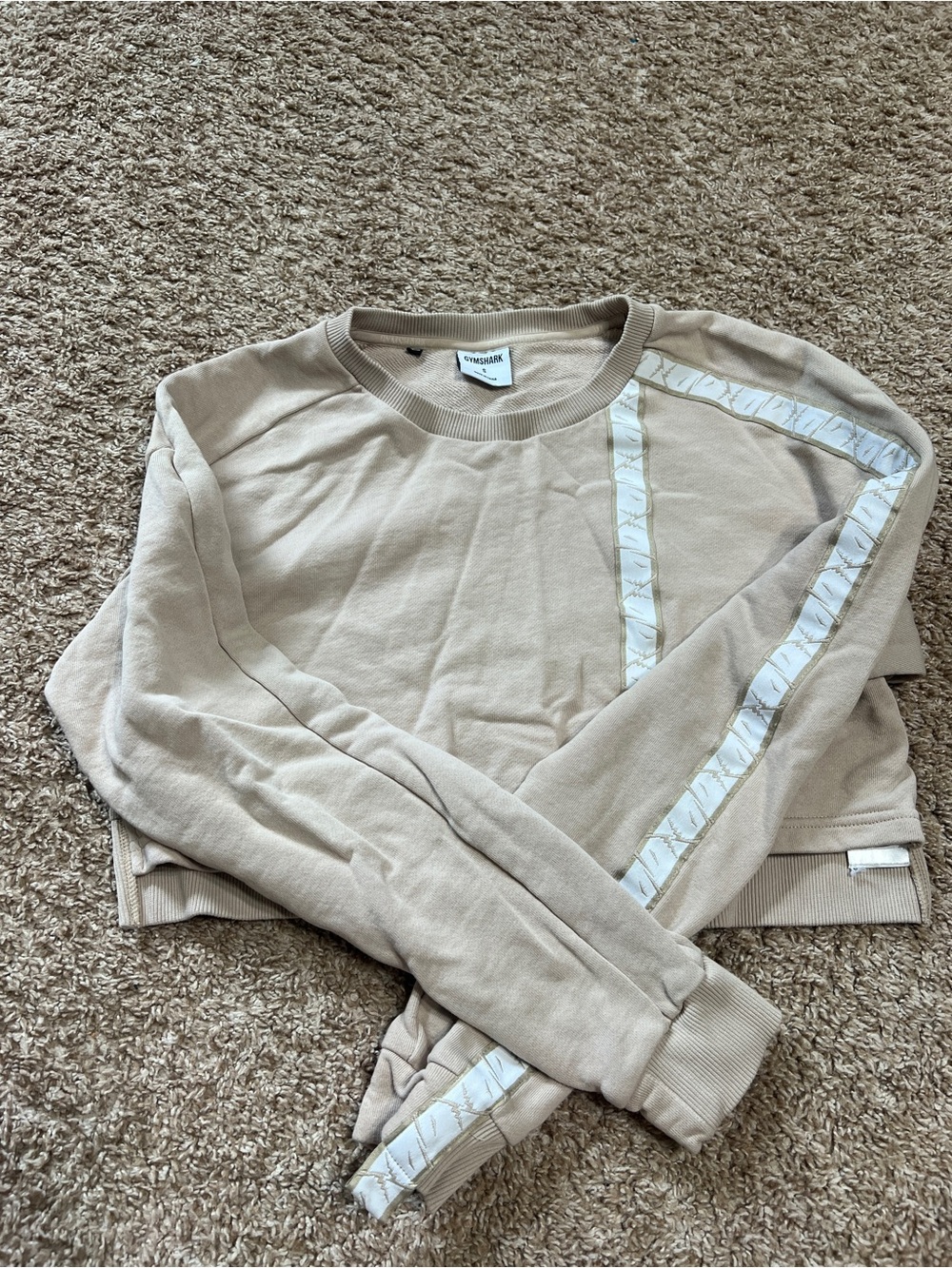 Gymshark Tan Cropped Sweatshirt